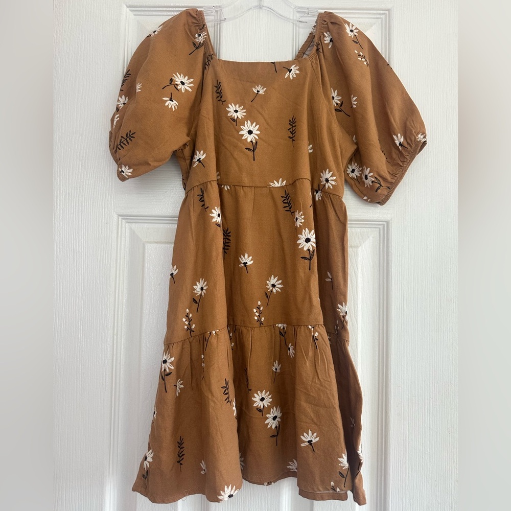 Little Co. by Lauren Conrad Brown Floral Dress NWT Girls Size 6